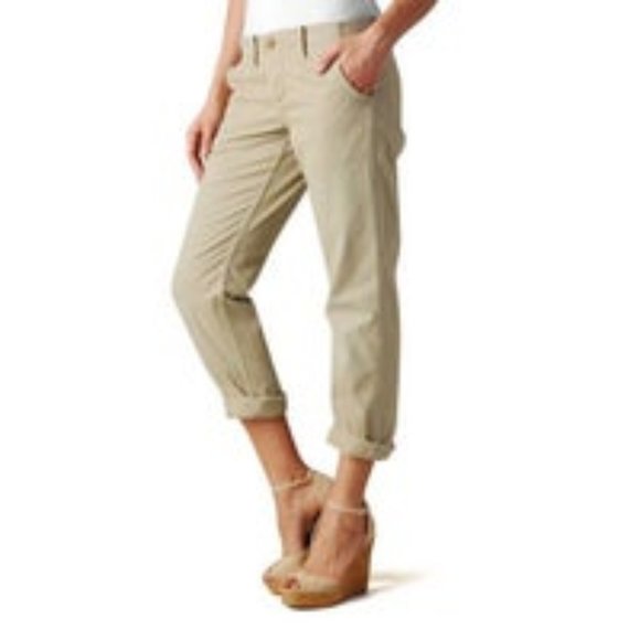 TRUE RELIGION JORDAN BOYFRIEND KHAKI PANTS SIZE 24 - Picture 2 of 7